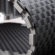 GYM FLOOR PUZZLE MAT BLACK GREY | MF-0221