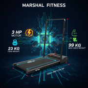 Foldable Treadmill - Walk & Run at Home with 3.0 HP Motor & Bluetooth Speaker