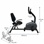 Marshal Fitness MF-348L Recumbent Exercise Bike with LCD Monitor & 8-Level Magnetic Resistance