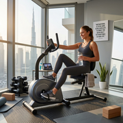 Marshal Fitness MF-348L Recumbent Exercise Bike with LCD Monitor & 8-Level Magnetic Resistance