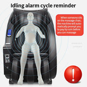 Coin Massage Chair with Manual Strength Adjustment and Zero Gravity Function