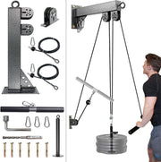 Wall Mount Pulley System, Weight Cable Pulley System for Gym, LAT Pull Down and Low Row Cable Machine, Cable Station Equipment