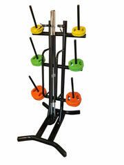 Pump Barbell Weight Plate Storage Rack - Holds up to 12 Body Pump Sets