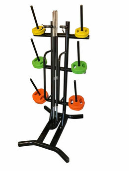 Pump Barbell Weight Plate Storage Rack - Holds up to 12 Body Pump Sets