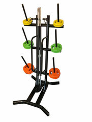 Pump Barbell Weight Plate Storage Rack - Holds up to 12 Body Pump Sets