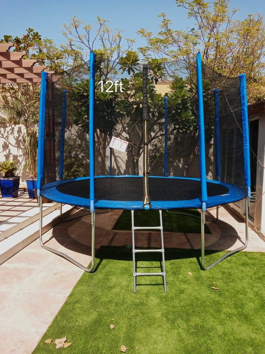 12 Feet Outdoor Trampoline with Stainless Steel and Nylon MF-0723-12FT