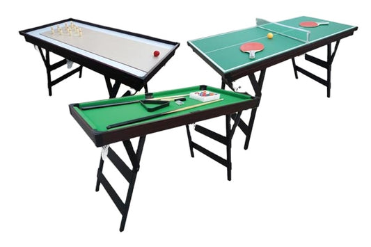 طاولة اللعبة 3 في 1: البلياردو والهوكي الجوي وتنس الطاولة | ألعاب Ultimate