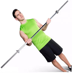 Weight Lifting Bar 60 inches Standard Barbell with Chrome Spin lock Collars Bicep Exercise Bar
