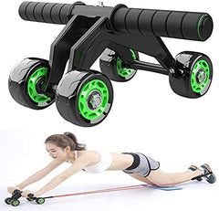 4-Wheel Abdominal Exercise Roller for Abs and Lower Back Strength