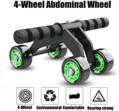 4-Wheel Abdominal Exercise Roller for Abs and Lower Back Strength