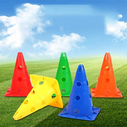 Football Training Cone Square Bottom Mark Cone Roadblock with Hole