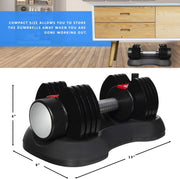 Adjustable Dumbbells 25 lbs for Home Gym Workout