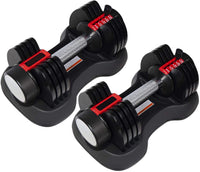 Adjustable Dumbbells 5-12.5 lbs with Quick-Change System