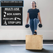 خشبي بليو مربع تمرين صندوق القفز plyometric للقفز المدربين | MF-0357-16x20x24