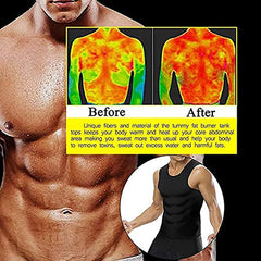 Men Sauna Sweat Zipper Vest for Weight Loss
