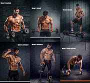 Adjustable Dumbbell & Kettlebell & Barbell Set for Home Gym Workout