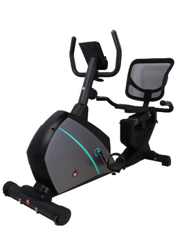 Heavy Duty Magnetic Recumbent Bike Exercise Bike, 150kgs Capacity, Monitor, Pulse Rate Monitoring Lazy Exercise Bike