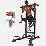 Pull Up & Dip Station Dip Stand Power Tower Adjustable Height Multi-Functional Home Strength Training Fitness Workout Station | MF-5402