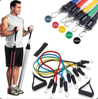 11-Piece Latex Resistance Band Set for Yoga and Pilates