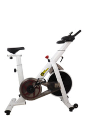 Indoor Exercise Spinning Bike Cycling Spine Bike Cardio Workout - White Color