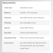 5FT Football Table Game Soccer Foosball Game Table