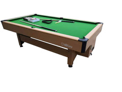 Coin Billiard Table, Pool Table  Green Top 8 ft. with Ball Collection System MF-Coin Billiard 8ft