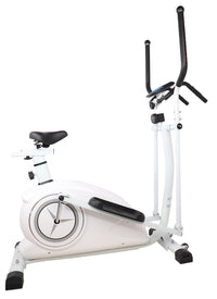 Elliptical and Upright Exercise Bike 2 in 1 Cardio Dual Trainer with Heart Rate MF-CT-187