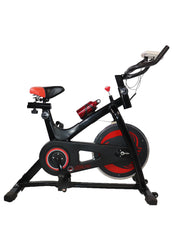 Indoor Exercise Spinning Bike Cycling Spine Bike Cardio Workout Driven Flywheel Cycling Adjustable Handlebars Seat Resistance Digital Monitor