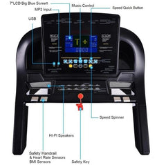 Low Noise Home Use Treadmill with 5.00HP Peak Motor | MF-3280-1