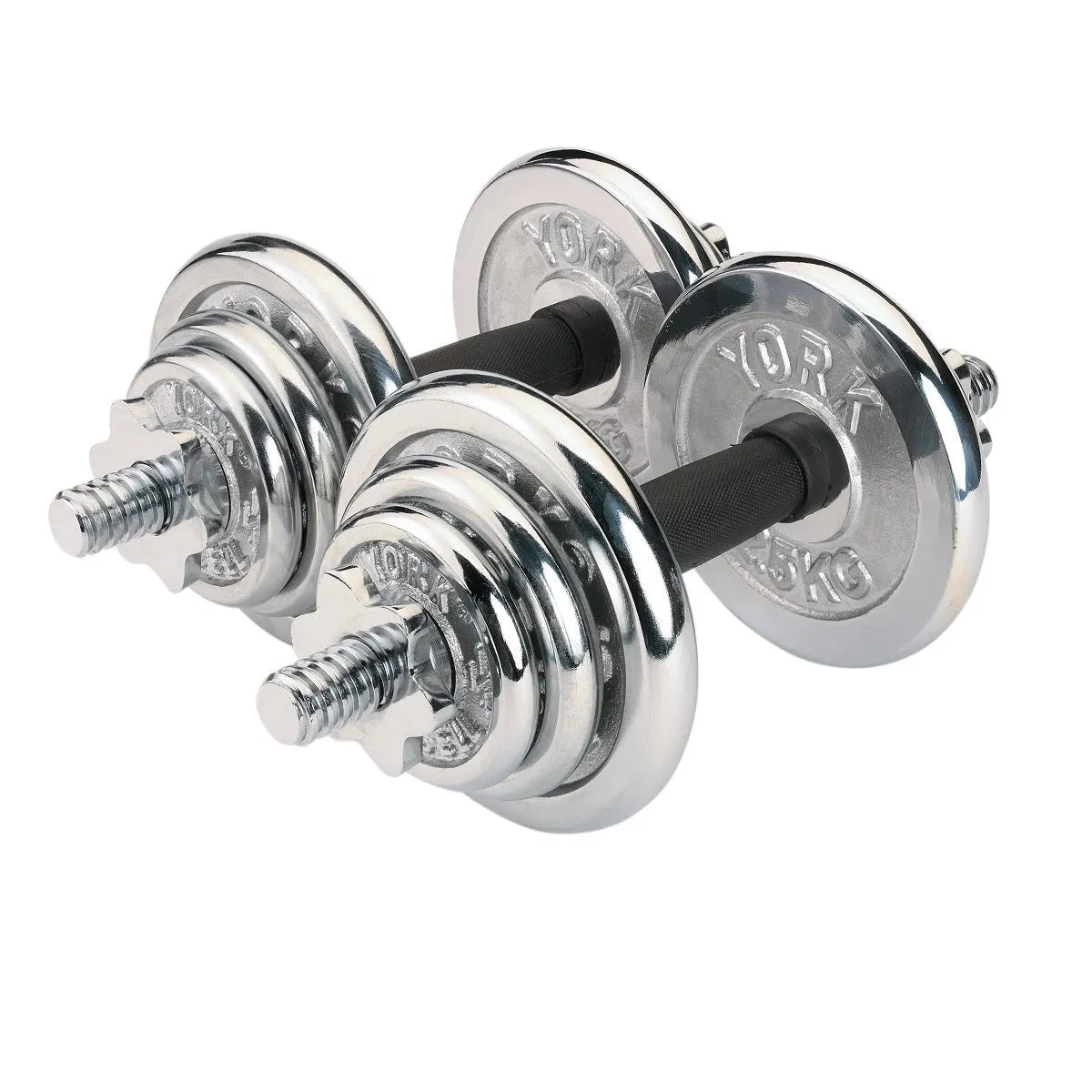 York 30KG Adjustable Chrome Dumbbell Set - Main Image