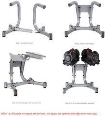 Dumbbell Stand, Vertical Dumbbell Weight Rack - Silver, Dumbbell Rack 100kg Load, Heavy Duty Steel Dumbbell Stand, For Home Gyms