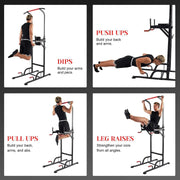 Power Tower Chin Up Bar Push Pull Up Knee Raise - CRT-8401